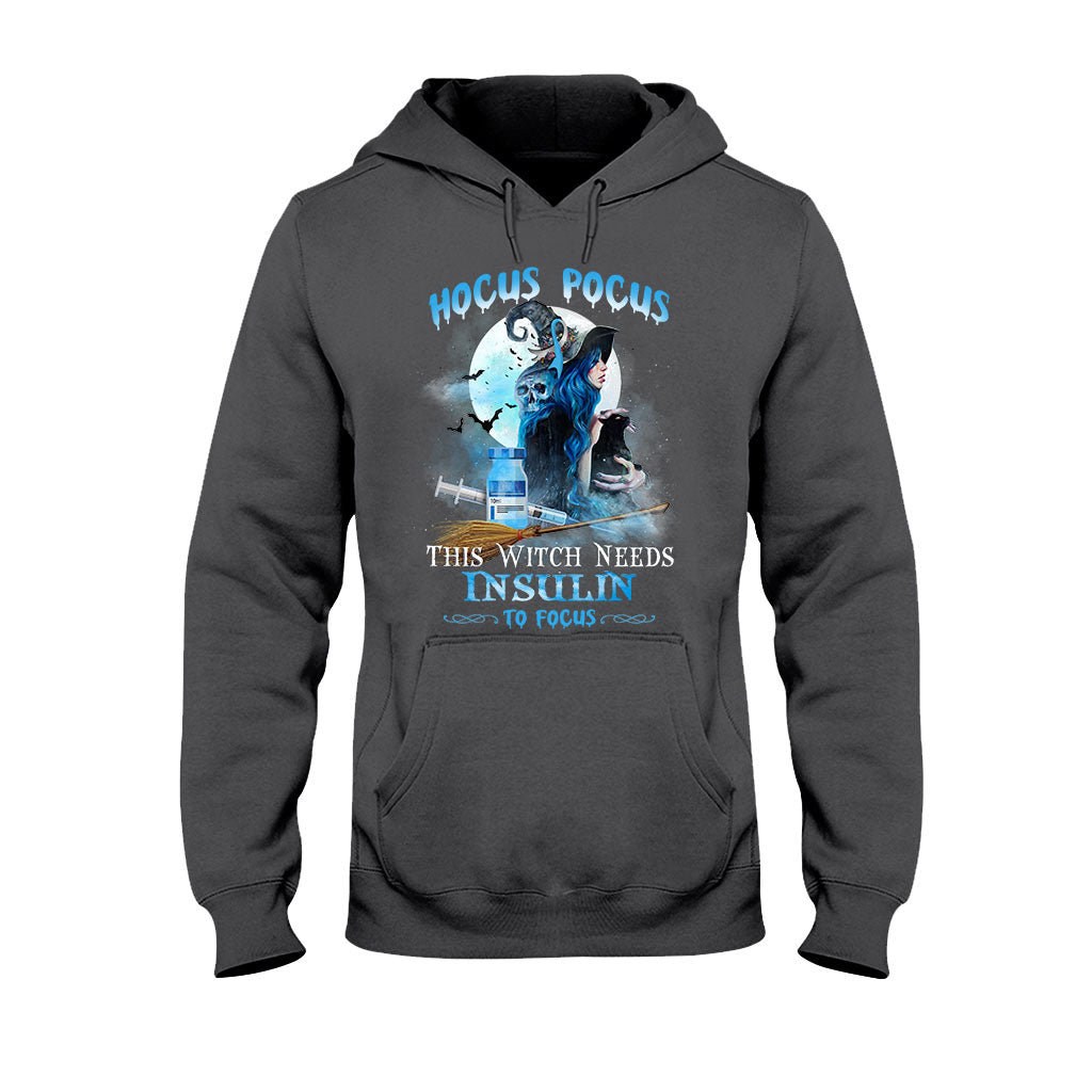 Witch Needs Insulin To Focus Halloween - Diabetes Awareness T-shirt And Hoodie