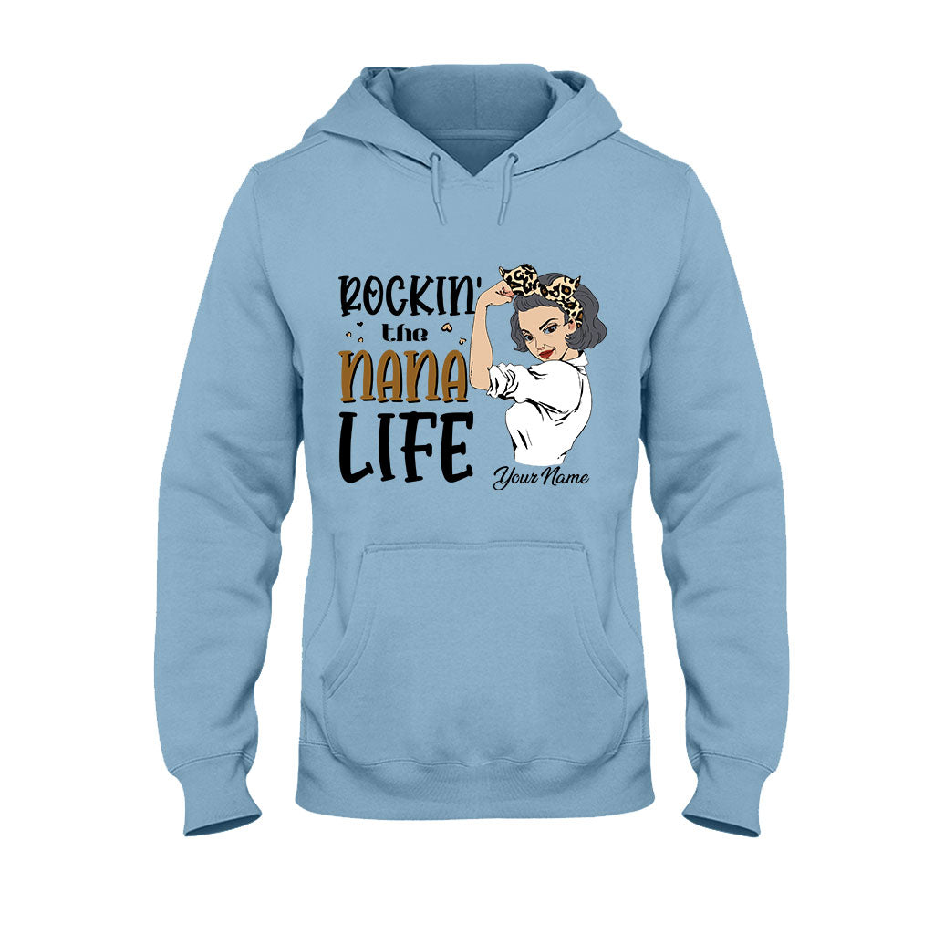 Rocking The Nana Life - Personalized Grandma T-shirt and Hoodie