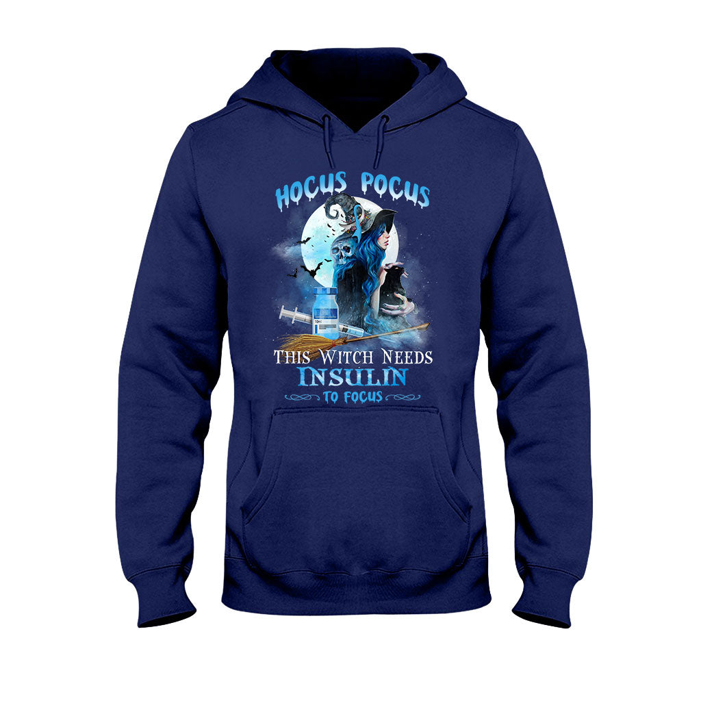 Witch Needs Insulin To Focus Halloween - Diabetes Awareness T-shirt And Hoodie