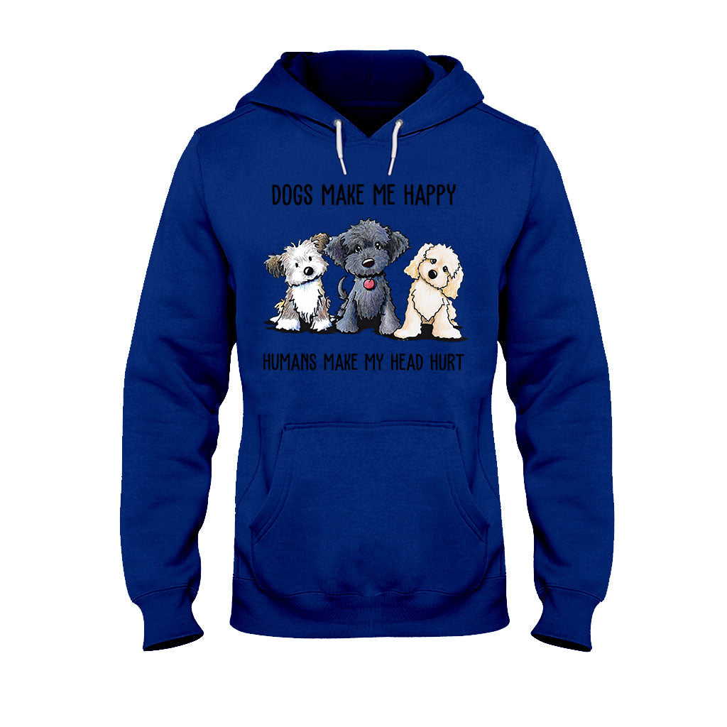 Dogs Make Me Happy T-shirt And Hoodie 062021