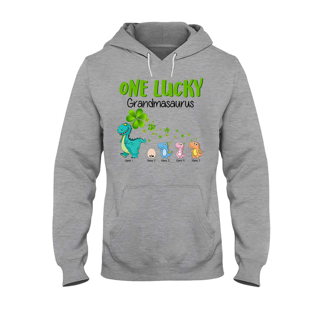 One Lucky Grandmasaurus Irish Grandma - Personalized Patrick's Day T-shirt and Hoodie