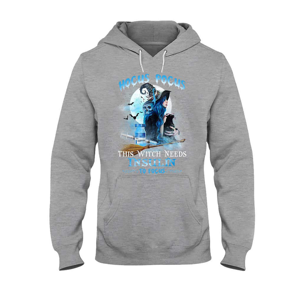Witch Needs Insulin To Focus Halloween - Diabetes Awareness T-shirt And Hoodie