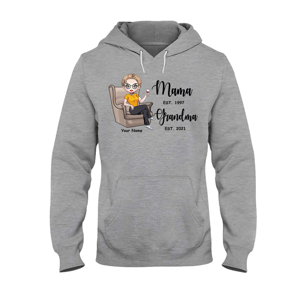 Mama Est Grandma Est - Personalized Mother's Day T-shirt and Hoodie