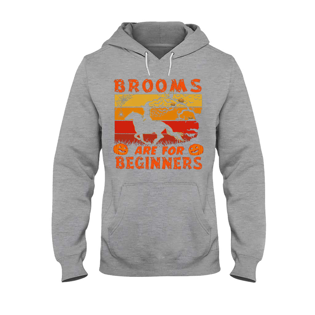 Brooms Are For Beginners Halloween - Horse T-shirt And Hoodie 092021