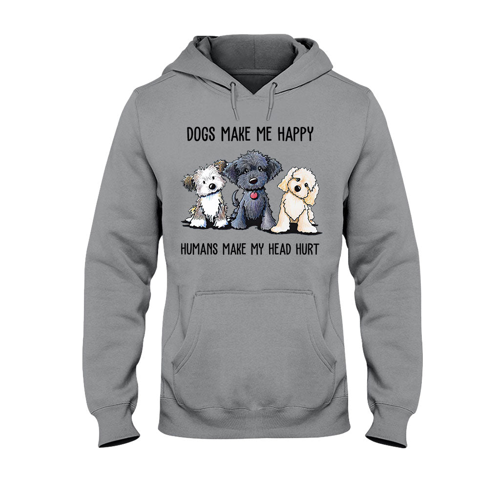 Dogs Make Me Happy T-shirt And Hoodie 062021
