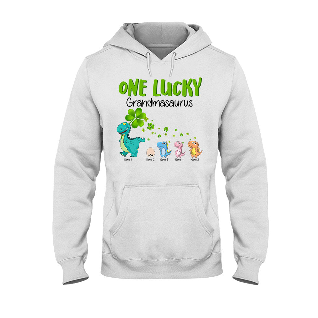 One Lucky Grandmasaurus Irish Grandma - Personalized Patrick's Day T-shirt and Hoodie