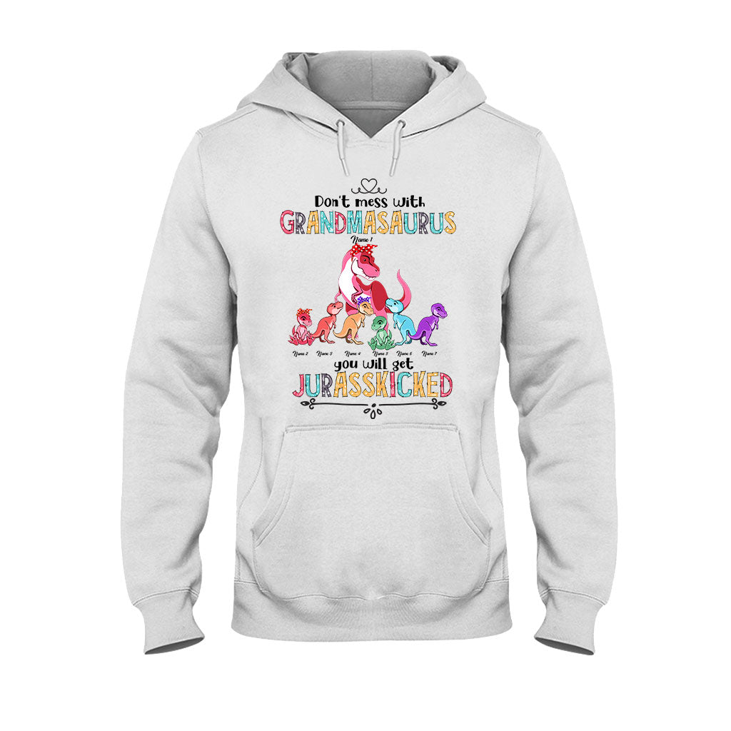 Don't Mess With Grandmasaurus - Personalized Grandma T-shirt and Hoodie