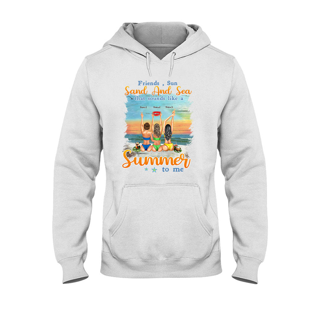 I Love You To The Beach And Back - Personalized Bestie T-shirt and Hoodie