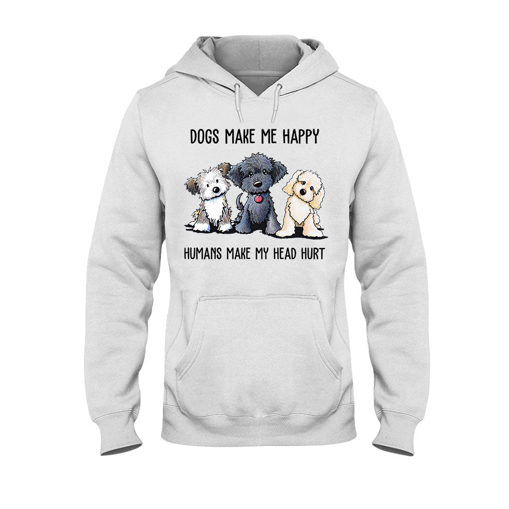 Dogs Make Me Happy T-shirt And Hoodie 062021