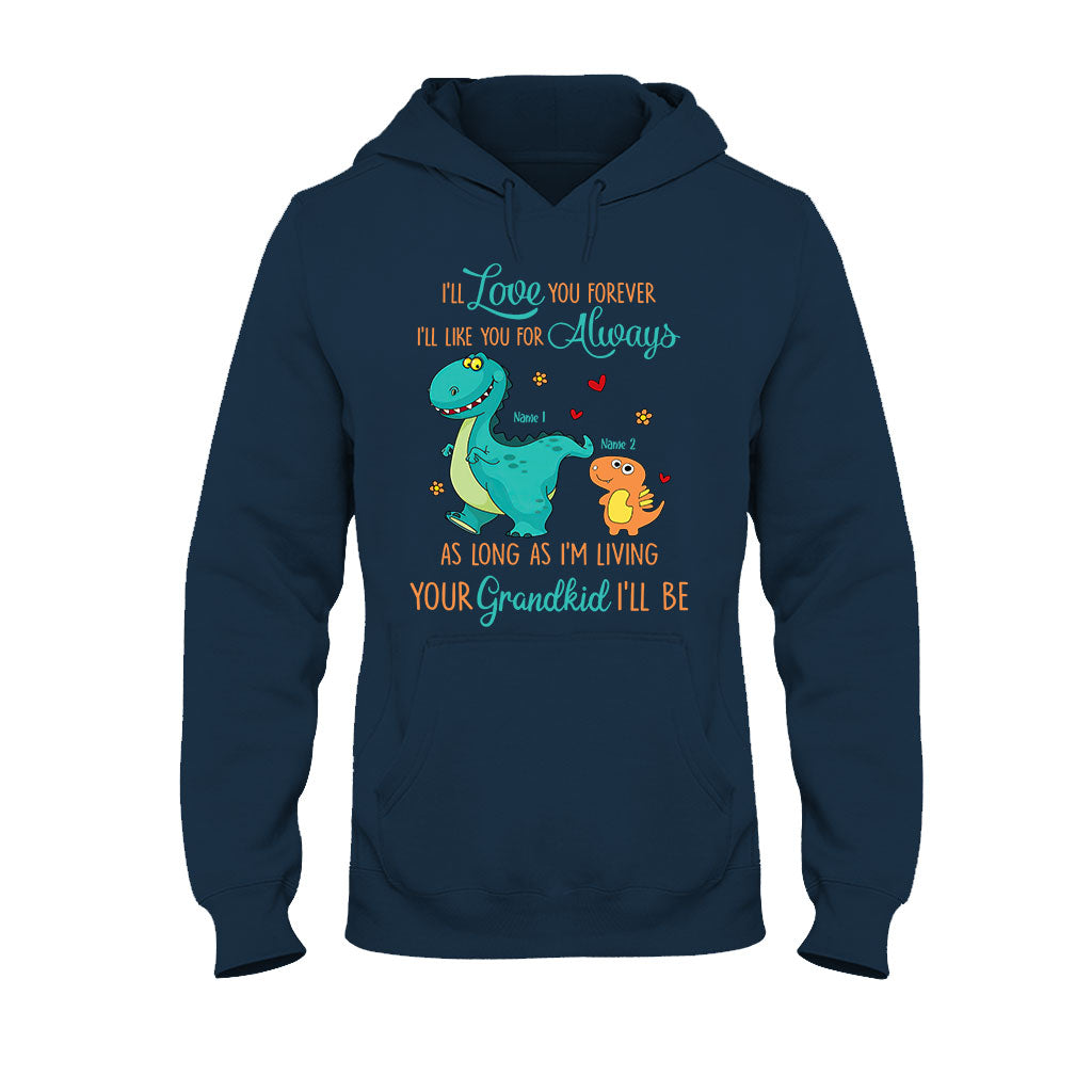 As Long As I'm Living Your Grandkid I'll Be - Personalized Mother's Day Grandma Kid Shirts