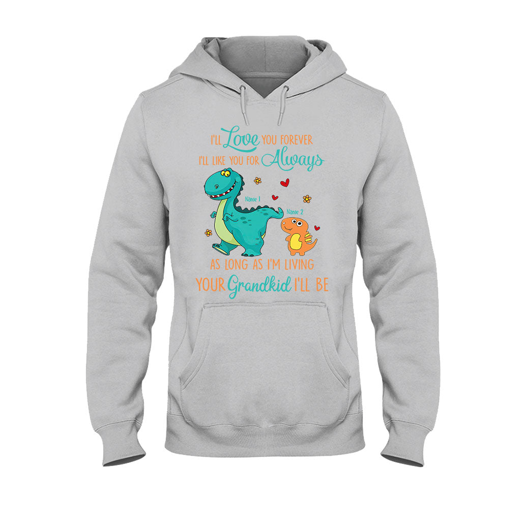 As Long As I'm Living Your Grandkid I'll Be - Personalized Mother's Day Grandma Kid Shirts