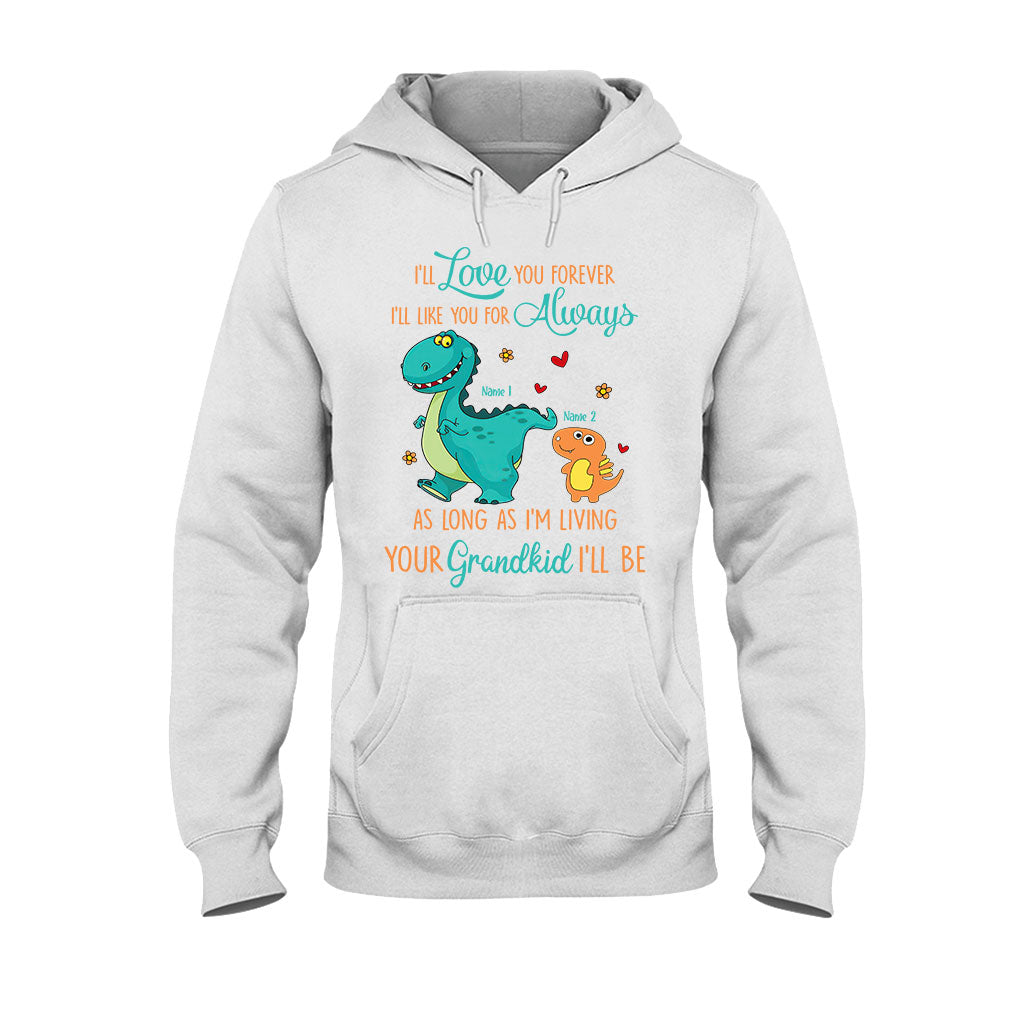 As Long As I'm Living Your Grandkid I'll Be - Personalized Mother's Day Grandma Kid Shirts