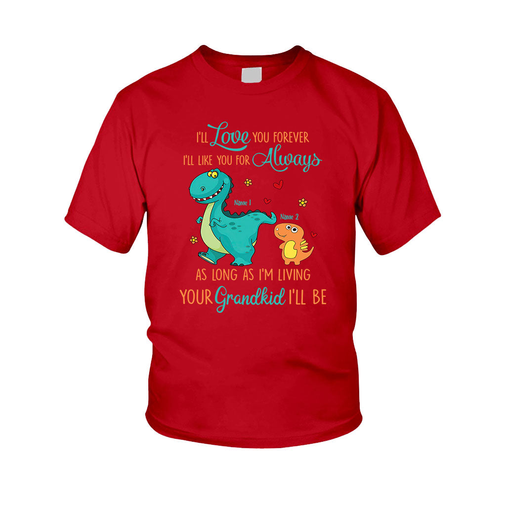 As Long As I'm Living Your Grandkid I'll Be - Personalized Mother's Day Grandma Kid Shirts