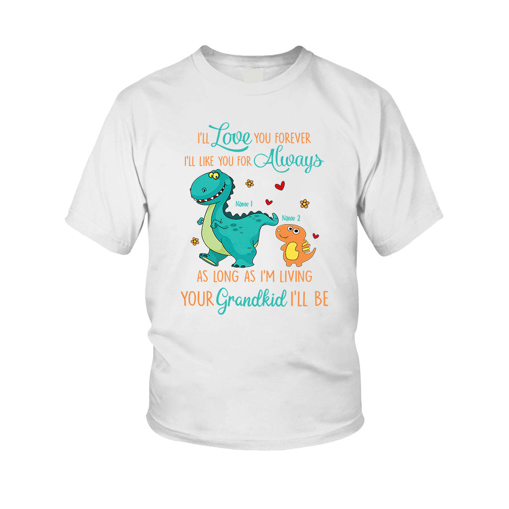 As Long As I'm Living Your Grandkid I'll Be - Personalized Mother's Day Grandma Kid Shirts
