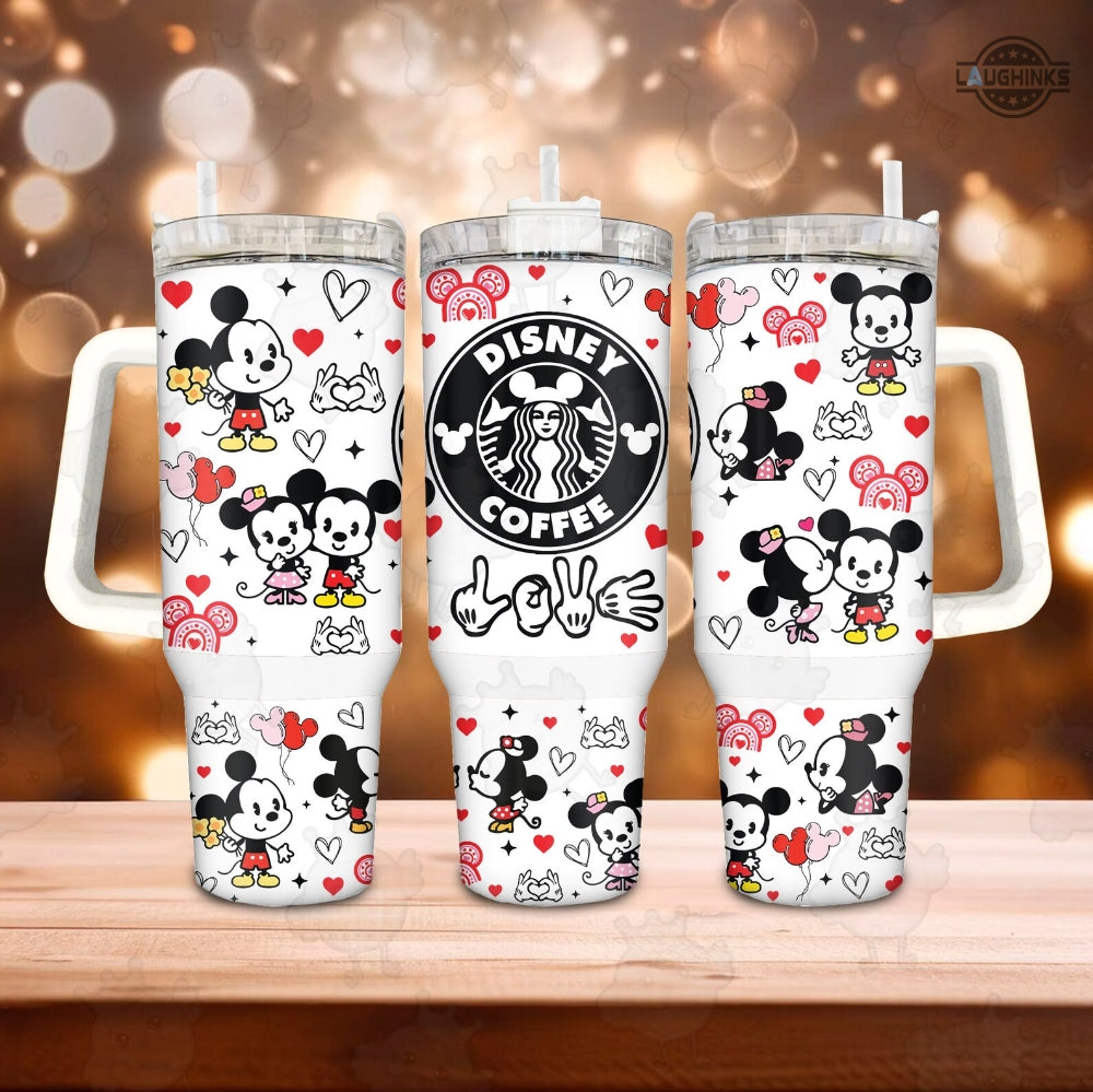 Valentine Coffee Mouse Tumbler With Handle 0124