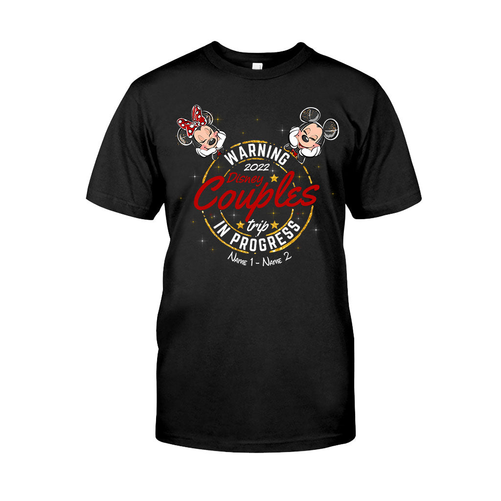 Warning Couple Trip In Progress - Personalized Mouse T-shirt and Hoodie