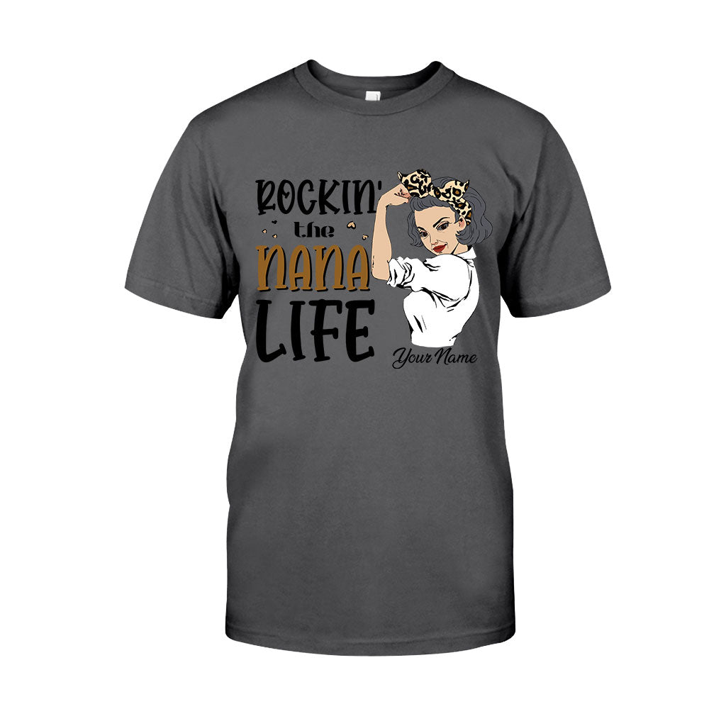 Rocking The Nana Life - Personalized Grandma T-shirt and Hoodie