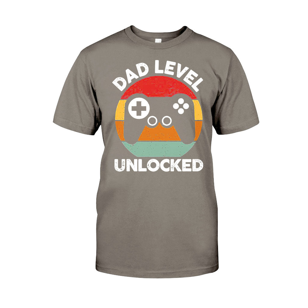 Dad Level Unlocked Funny Gaming - Father T-shirt And Hoodie 092021