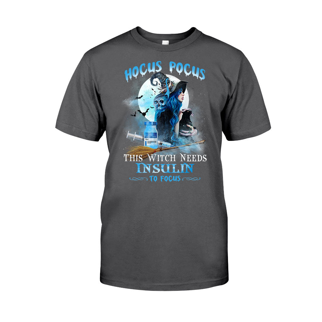 Witch Needs Insulin To Focus Halloween - Diabetes Awareness T-shirt And Hoodie