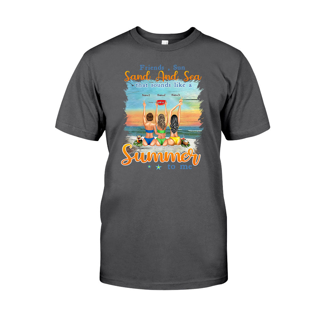 I Love You To The Beach And Back - Personalized Bestie T-shirt and Hoodie