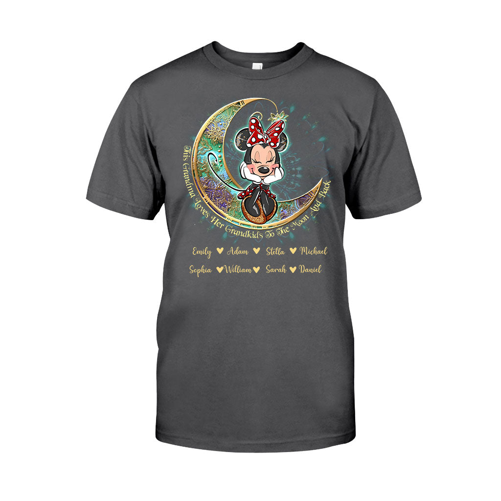 This Grandma Loves Her Grandkids To The Moon And Back - Personalized Mouse T-shirt and Hoodie
