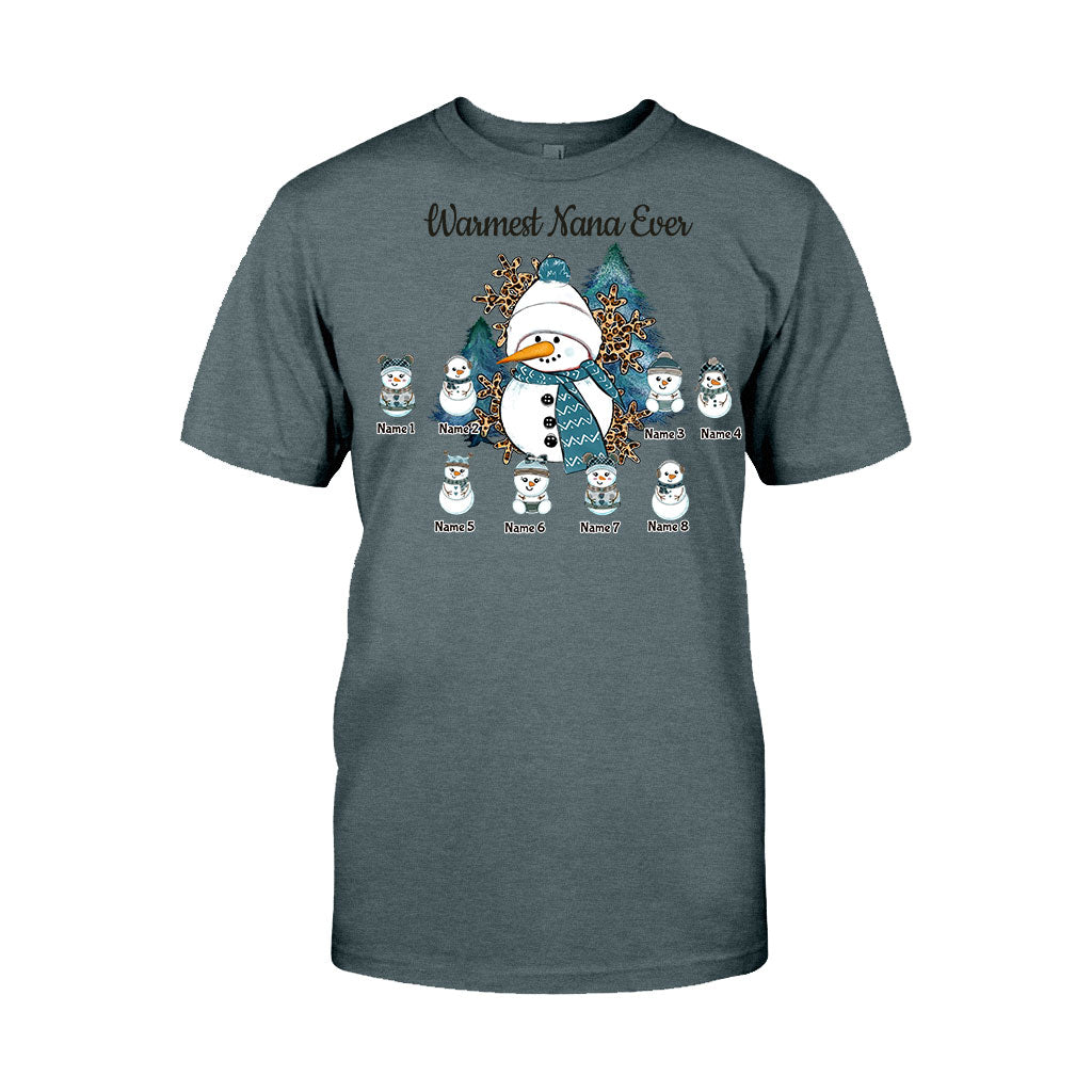 Warmest Grandma Ever - Personalized Christmas T-shirt and Hoodie