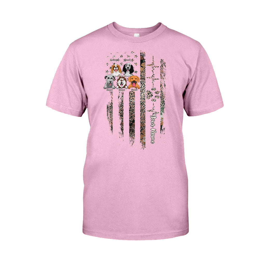 Love My Dogs - Personalized Independence Day Dog T-shirt and Hoodie