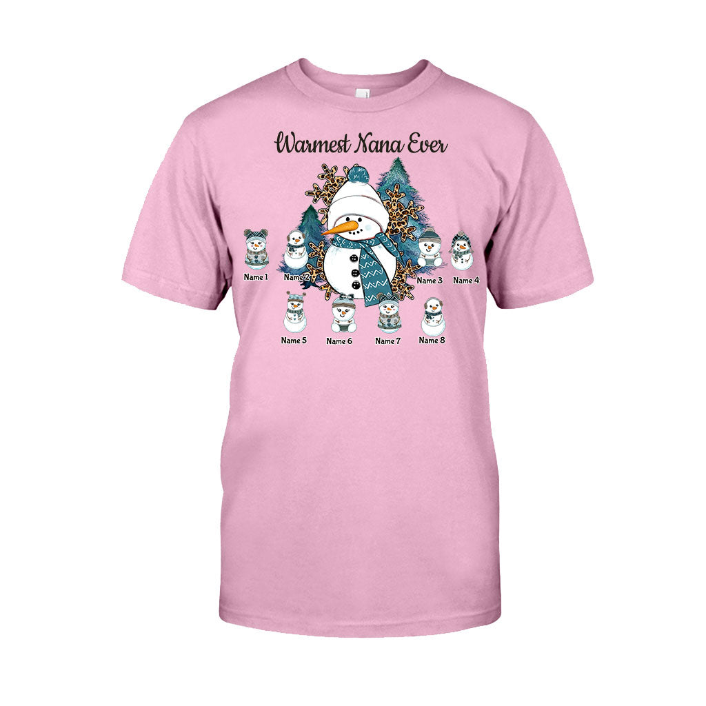 Warmest Grandma Ever - Personalized Christmas T-shirt and Hoodie