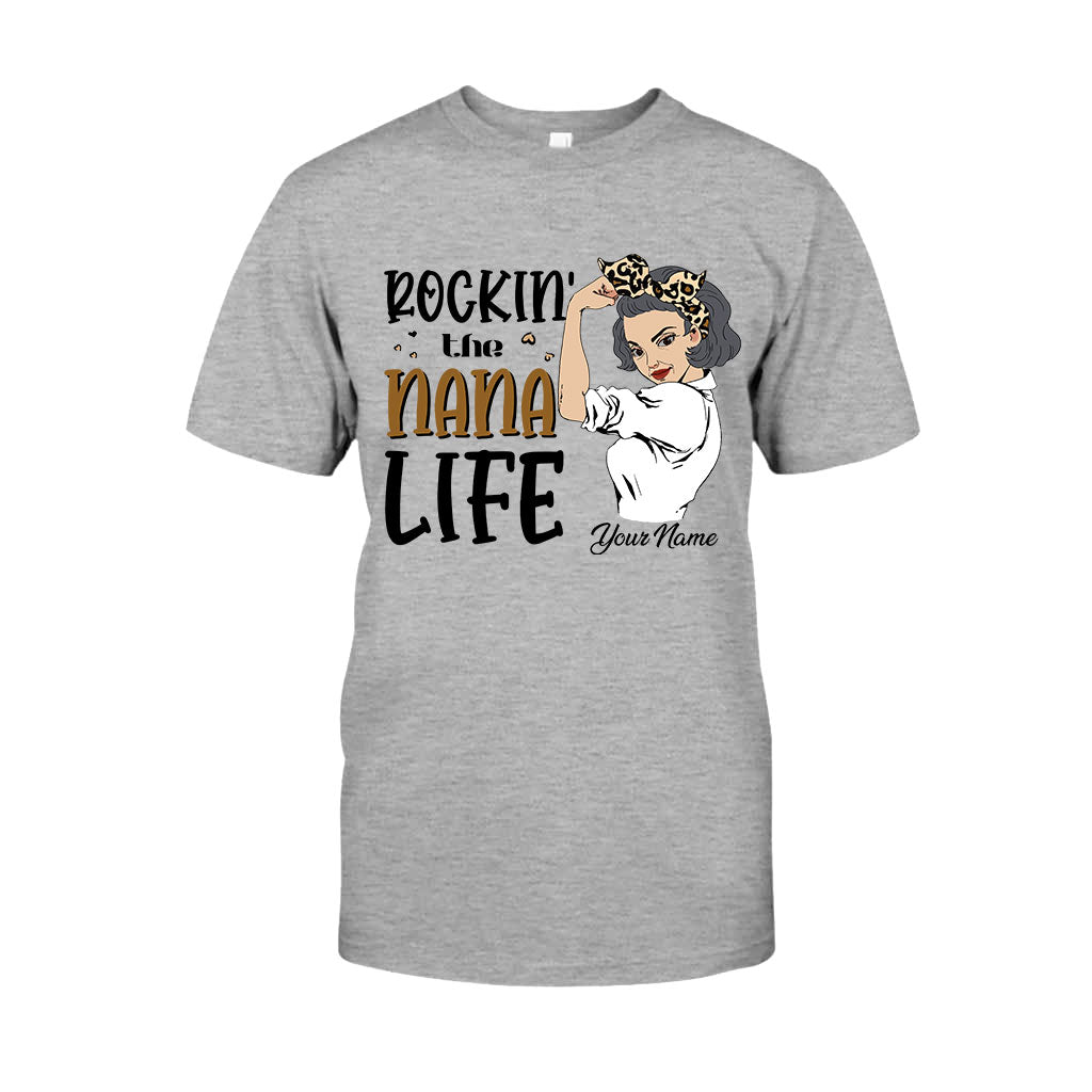 Rocking The Nana Life - Personalized Grandma T-shirt and Hoodie