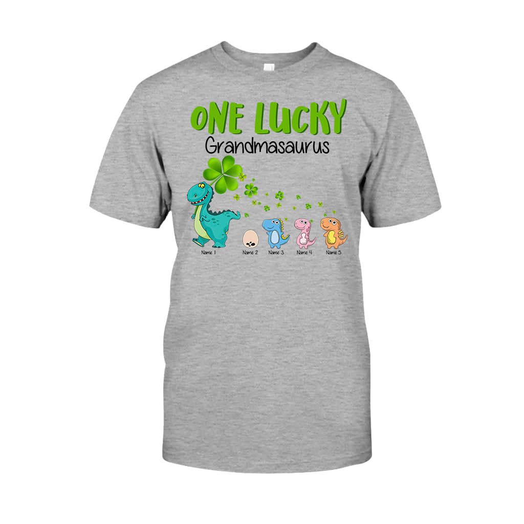 One Lucky Grandmasaurus Irish Grandma - Personalized Patrick's Day T-shirt and Hoodie