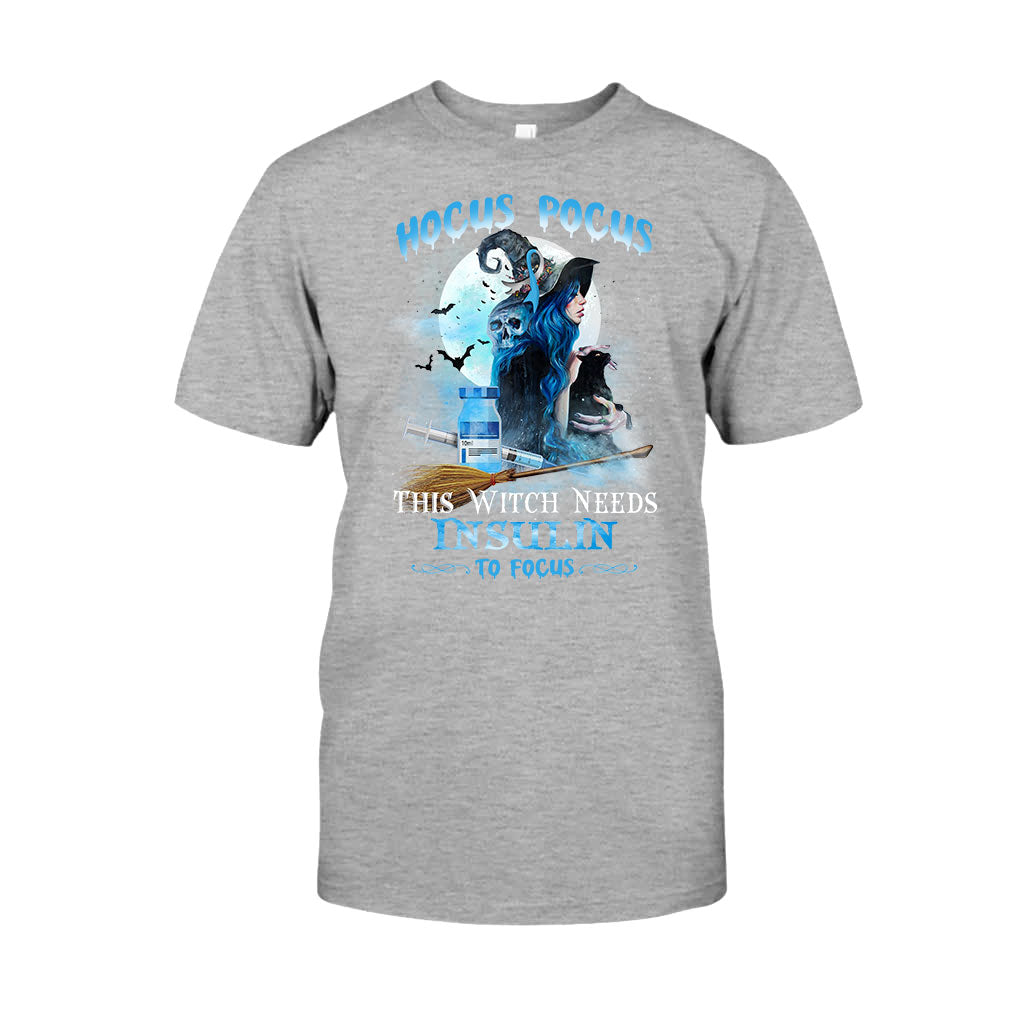 Witch Needs Insulin To Focus Halloween - Diabetes Awareness T-shirt And Hoodie