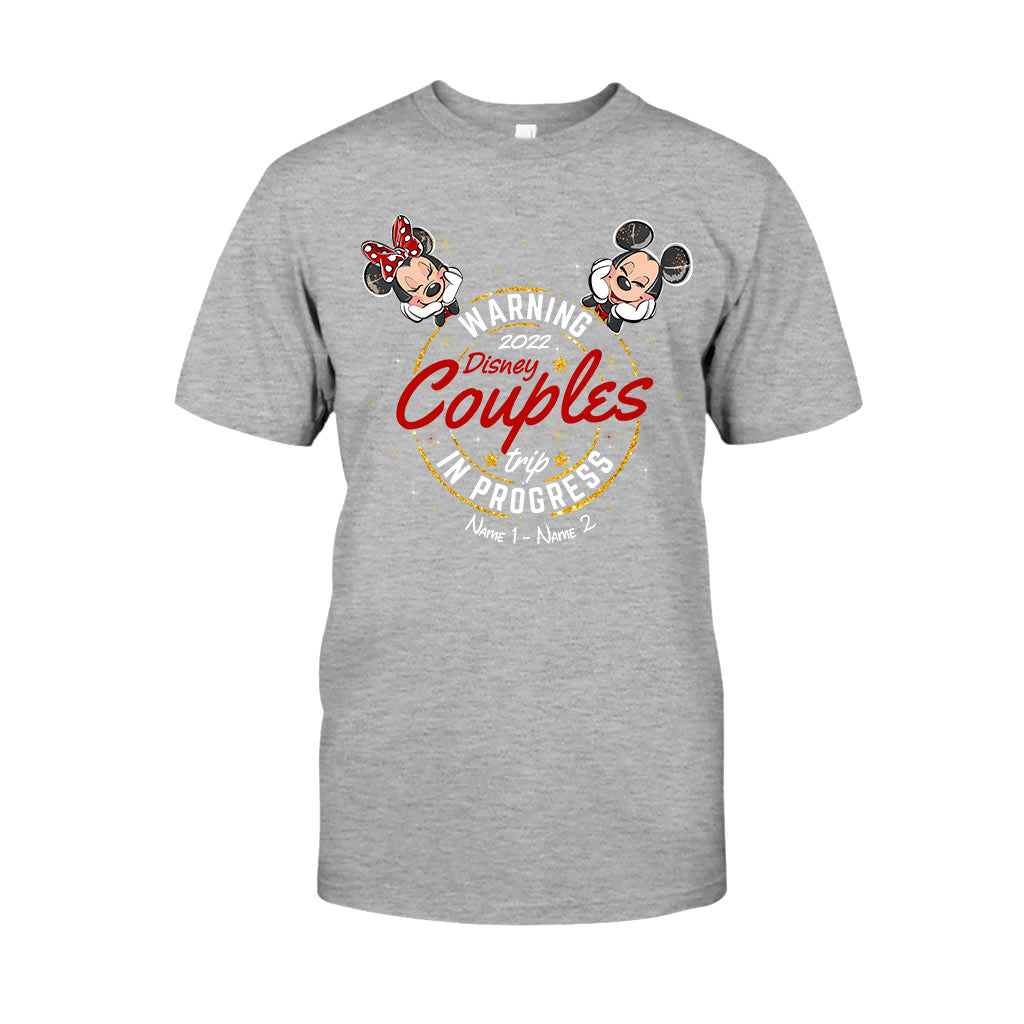 Warning Couple Trip In Progress - Personalized Mouse T-shirt and Hoodie