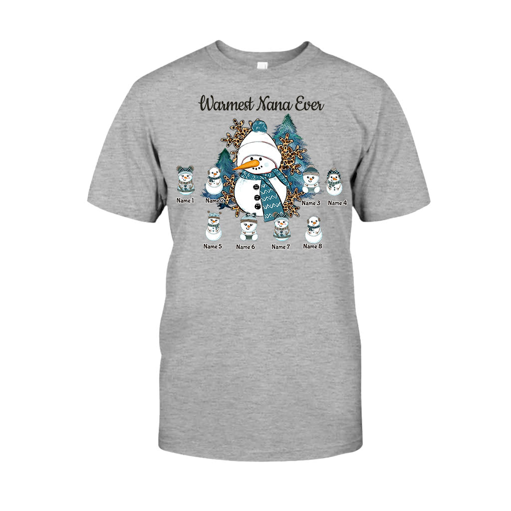 Warmest Grandma Ever - Personalized Christmas T-shirt and Hoodie
