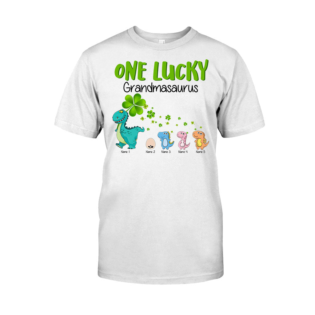 One Lucky Grandmasaurus Irish Grandma - Personalized Patrick's Day T-shirt and Hoodie