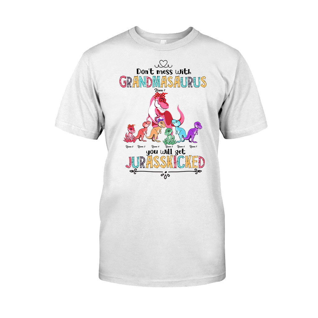 Don't Mess With Grandmasaurus - Personalized Grandma T-shirt and Hoodie