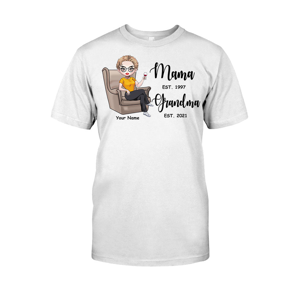 Mama Est Grandma Est - Personalized Mother's Day T-shirt and Hoodie
