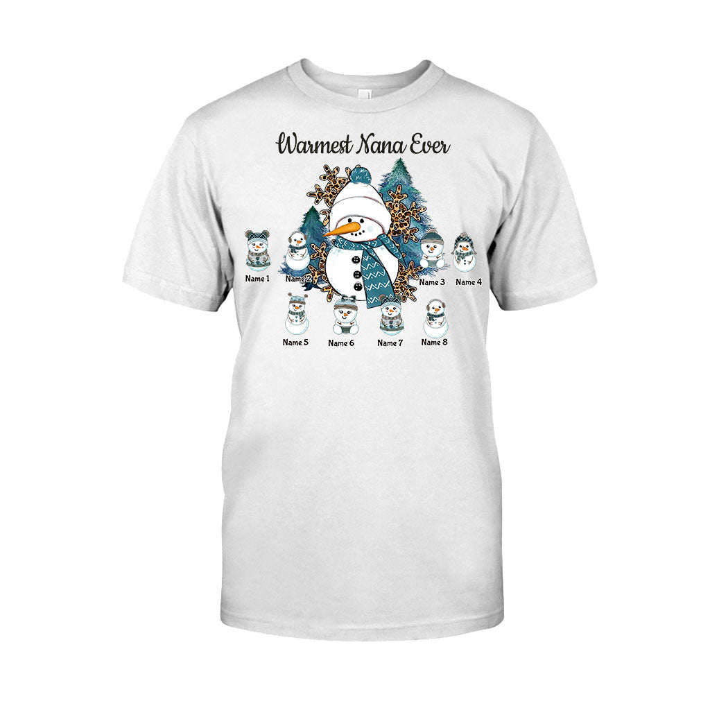Warmest Grandma Ever - Personalized Christmas T-shirt and Hoodie
