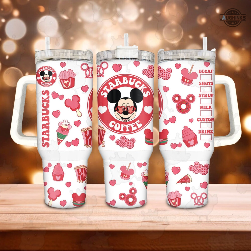 Valentine Coffee Mouse Tumbler With Handle 0124