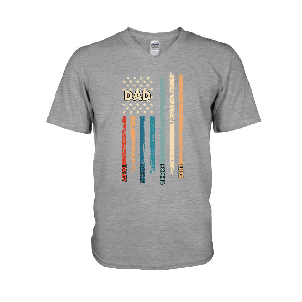 Stars And Stripes - Personalized Independence Day Father T-shirt and Hoodie