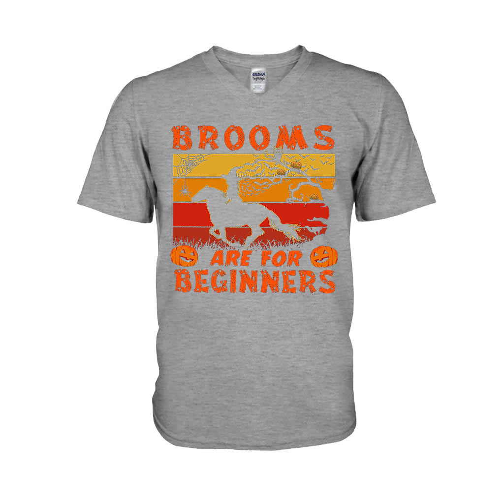 Brooms Are For Beginners Halloween - Horse T-shirt And Hoodie 092021