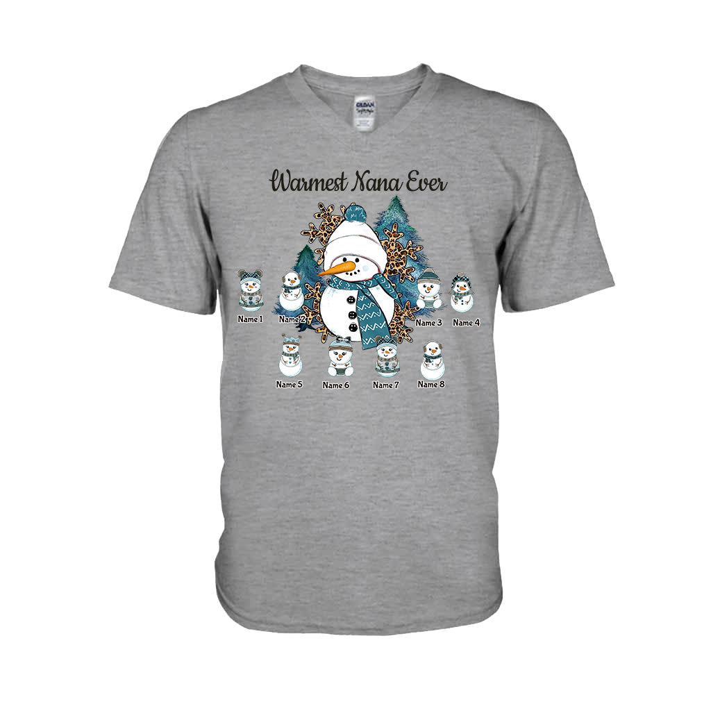 Warmest Grandma Ever - Personalized Christmas T-shirt and Hoodie