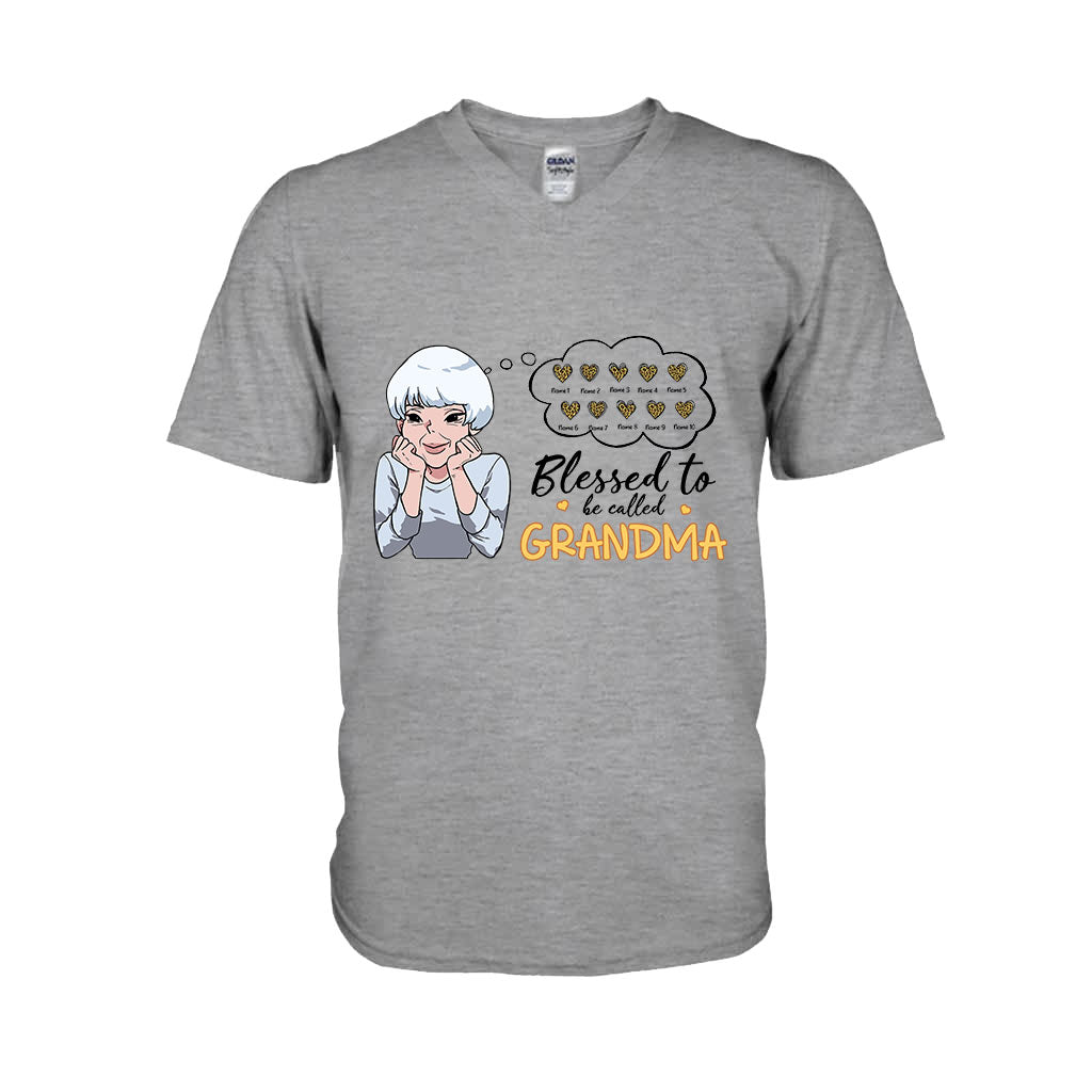 Blessed To Be Called Grandma - Personalized T-shirt and Hoodie