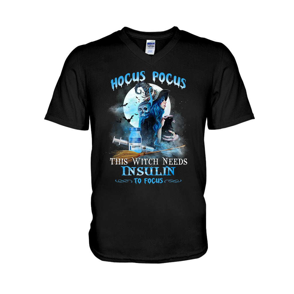 Witch Needs Insulin To Focus Halloween - Diabetes Awareness T-shirt And Hoodie