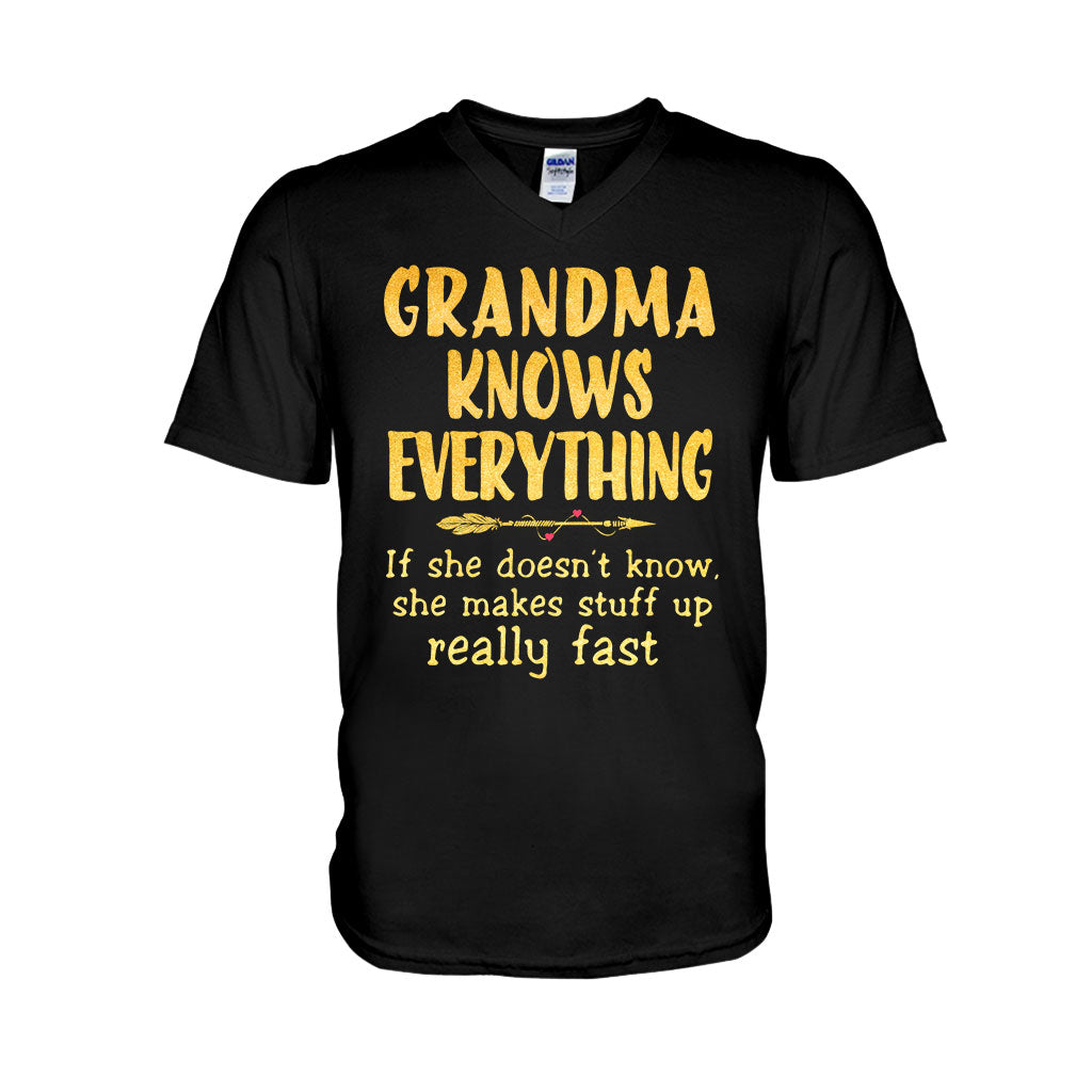 Grandma Knows Everything T-shirt And Hoodie 072021