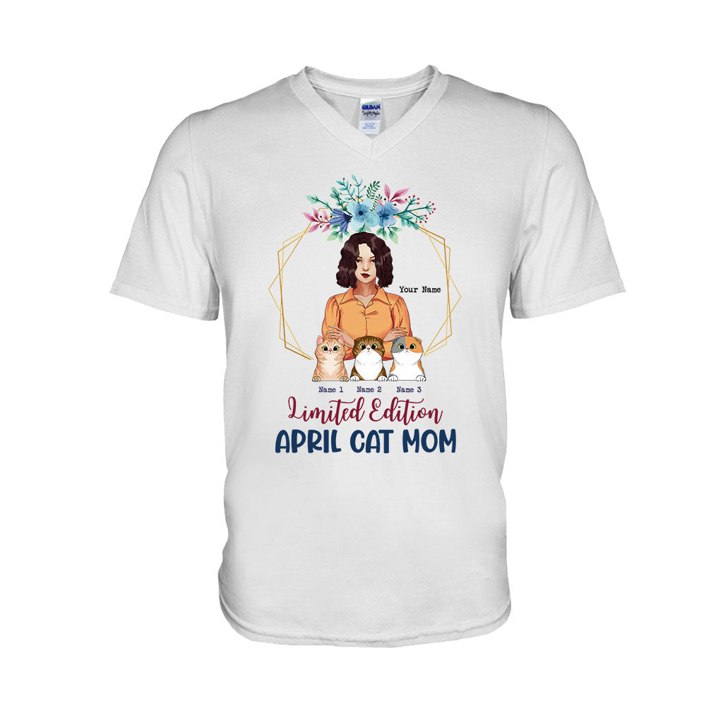Limited Edition April Cat Mom - Personalized Mother's Day T-shirt and Hoodie