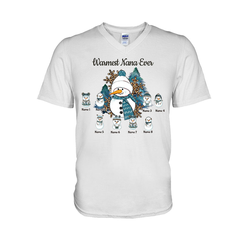 Warmest Grandma Ever - Personalized Christmas T-shirt and Hoodie