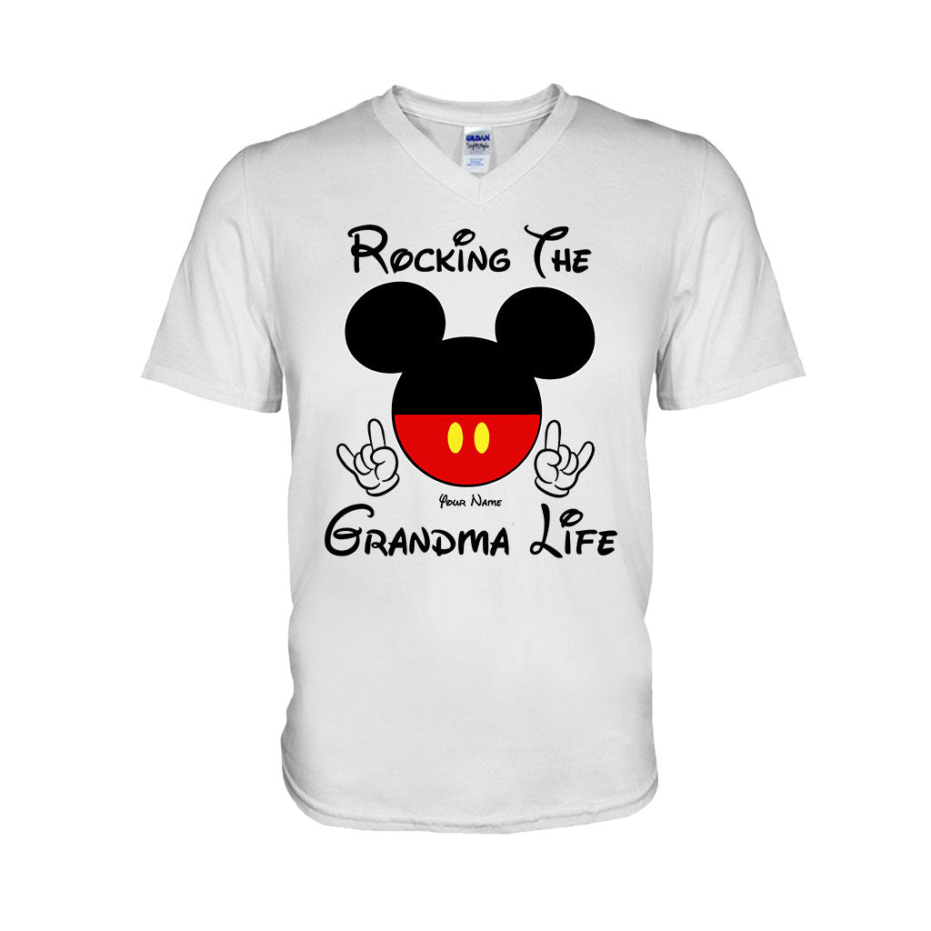 Rocking The Grandma Life - Personalized Mother's Day Mouse T-shirt and Hoodie