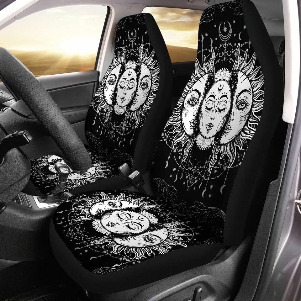 Celtic Wicca Sun And Moon Mandala- Witch Seat Covers 0822