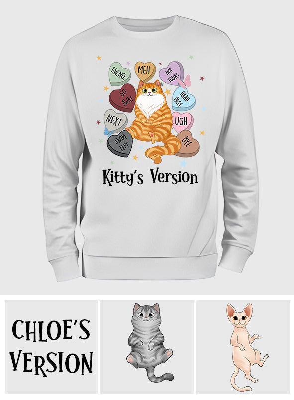 Heart Candy Cat Kitty Version - Personalized Cat T-shirt And Hoodie