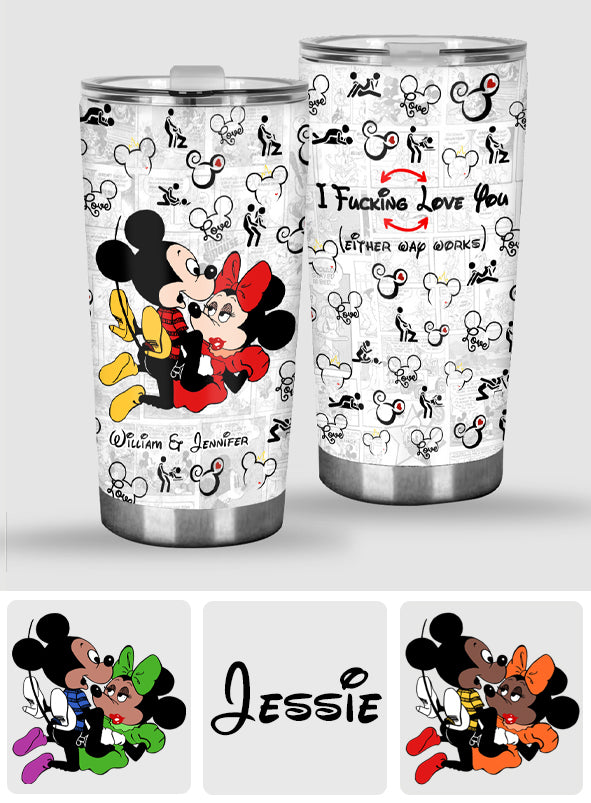 I Love You Mouse Couple - Personalized Mouse Tumbler